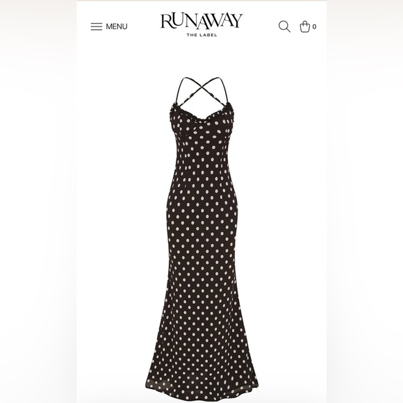 Runaway The Label Dresses & Skirts - Runaway the Label Black and White Polka Dot Maxi Dress Valentines Day Dress S